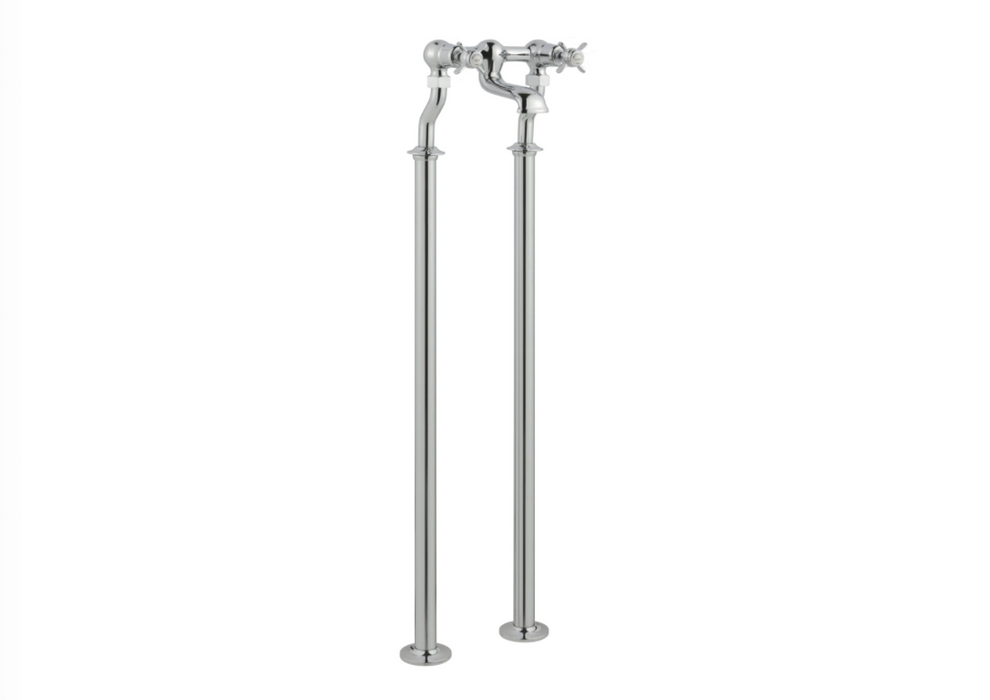 Grosvenor Pinch Chrome Floor Standing Bath Filler