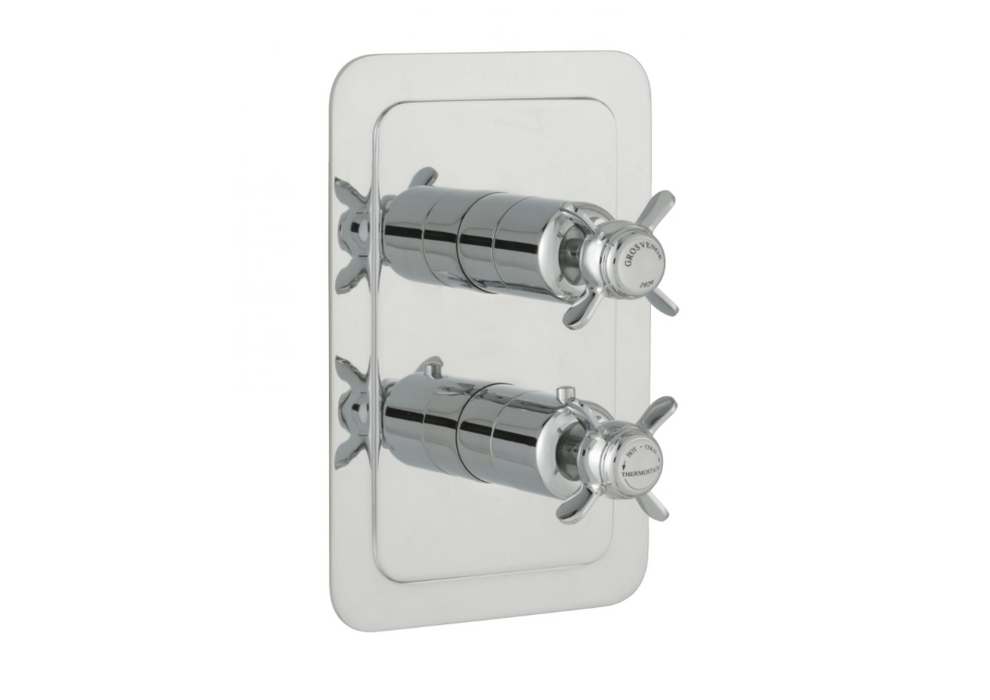 Grosvenor Pinch Chrome Thermostatic Concealed Outlet Shower Valve - Select Outlet
