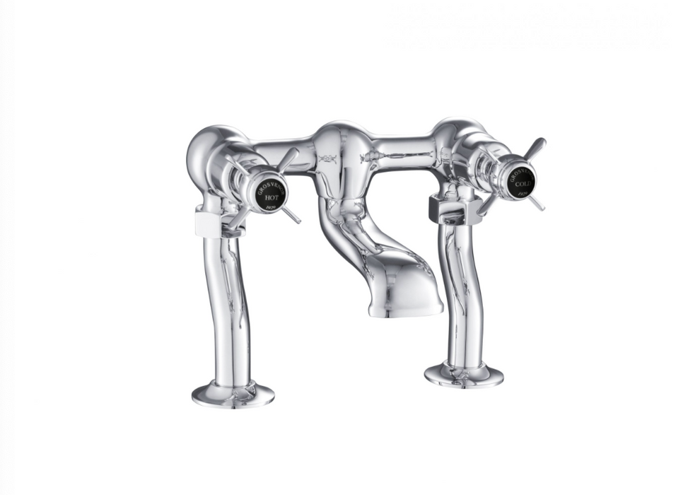 JTP Grosvenor Pinch Black Edition Deck Mounted Bath Filler