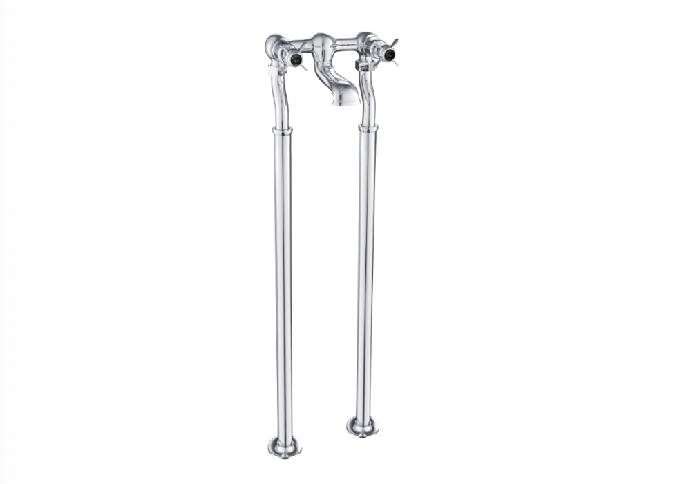 JTP Grosvenor Pinch Black Edition Floor Standing Bath Filler