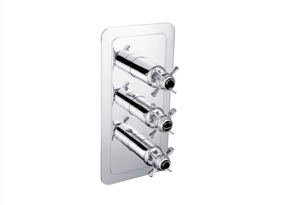 JTP Grosvenor Pinch Black Edition Thermostatic Concealed Outlet Shower Valve - Select Outlet