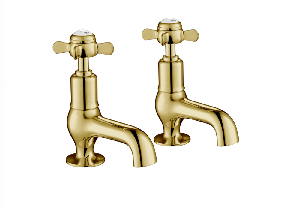 JTP Grosvenor Pinch Antique Brass Edition Cloakroom Basin Taps