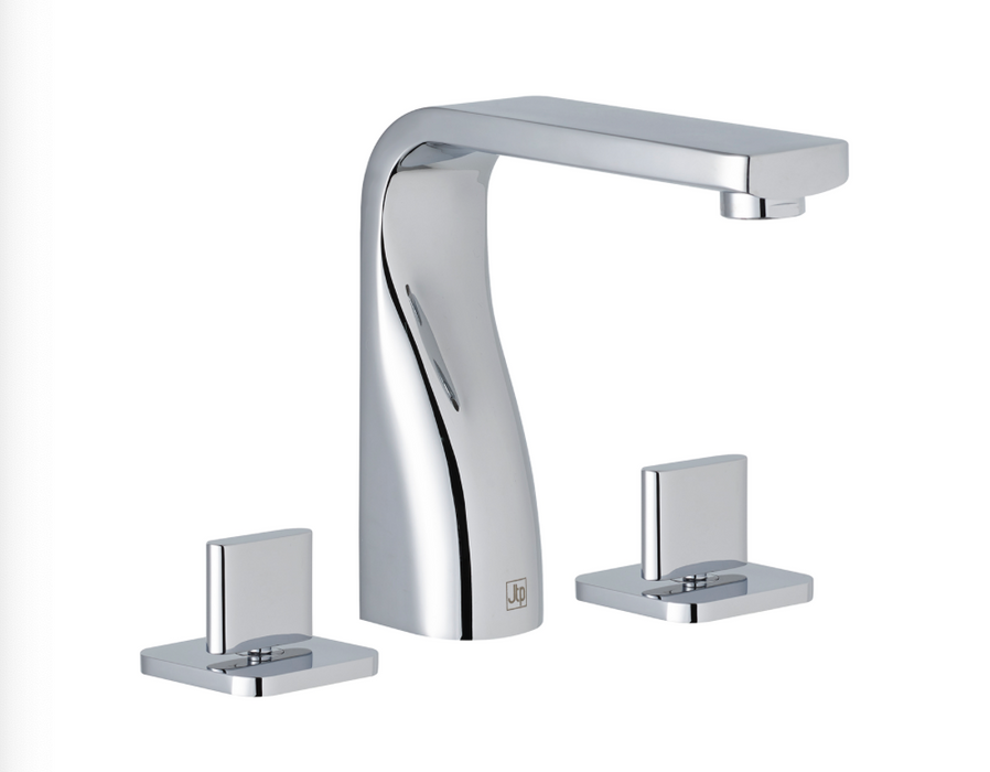 JTP Curve Chrome 3 Hole Basin Mixer