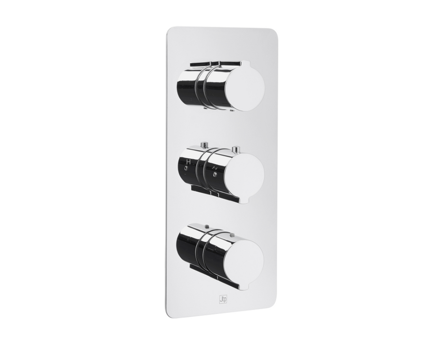 JTP Curve Chrome Thermostatic Concealed Outlet Shower Valve - Select Outlet