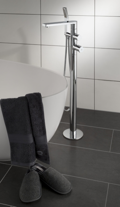 JTP Hugo Chrome Floor Mounted Bath Shower Mixer