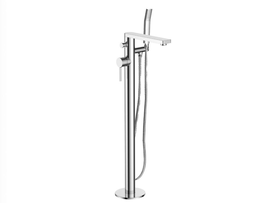 JTP Hugo Chrome Floor Mounted Bath Shower with Mixer