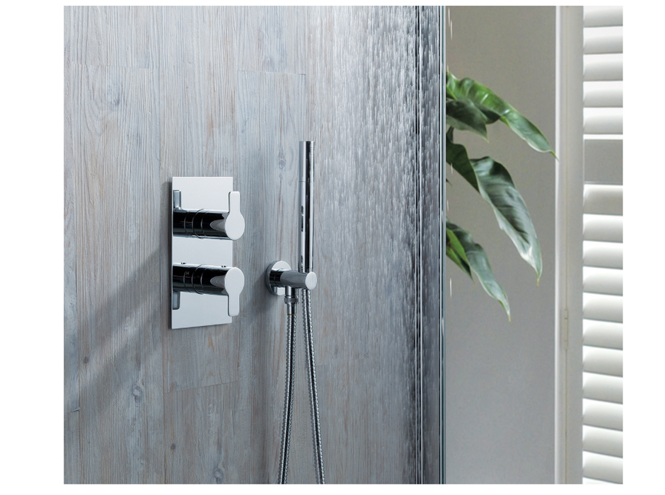 JTP Amore Chrome Thermostatic Concealed Outlet Shower Valve - Select Outlet