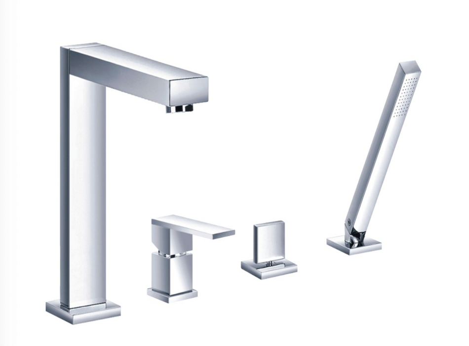 JTP Athena Chrome Wall Mounted 4 Hole Bath Shower Mixer