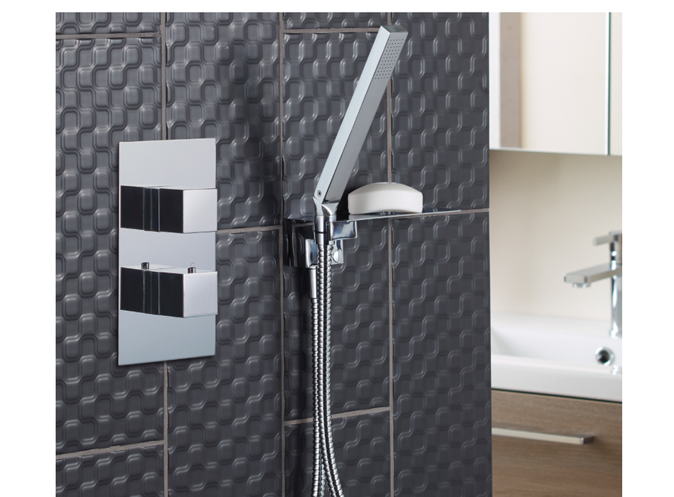 JTP Athena Chrome Thermostatic Concealed Outlet Shower Valve - Select Outlet