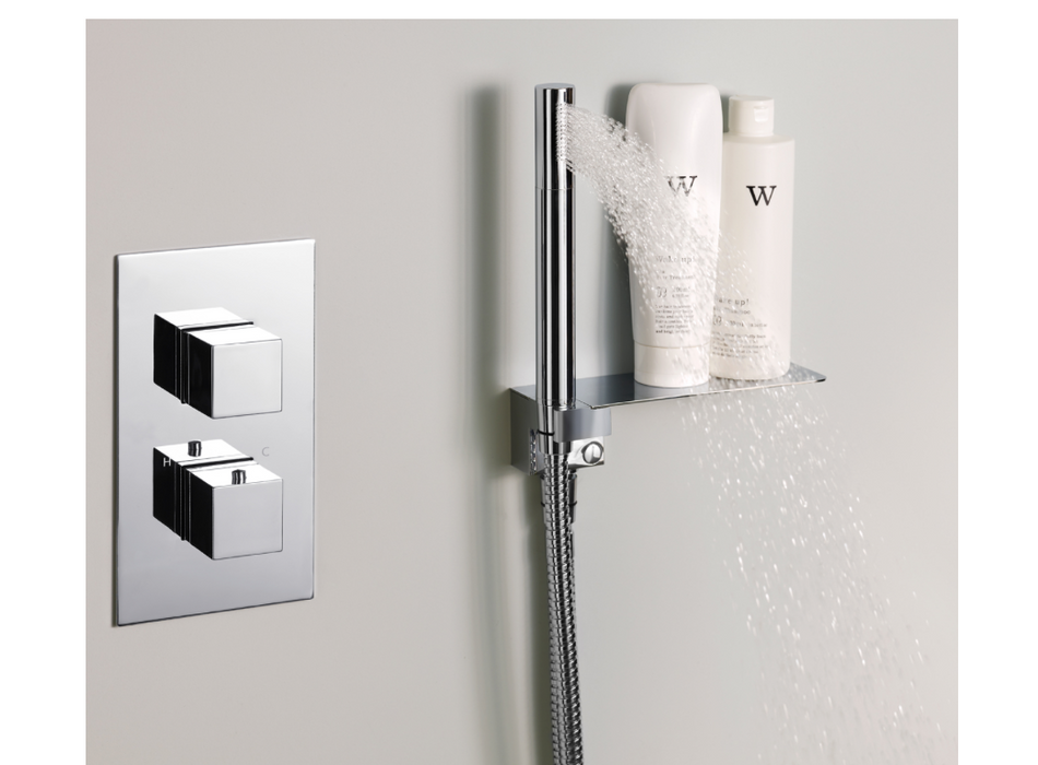 JTP Athena Chrome Thermostatic Concealed Outlet Shower Valve - Select Outlet