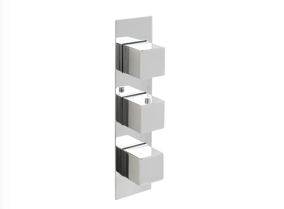 JTP Athena Chrome Slimline Thermostatic Concealed Outlet Shower Valve - Select Outlet