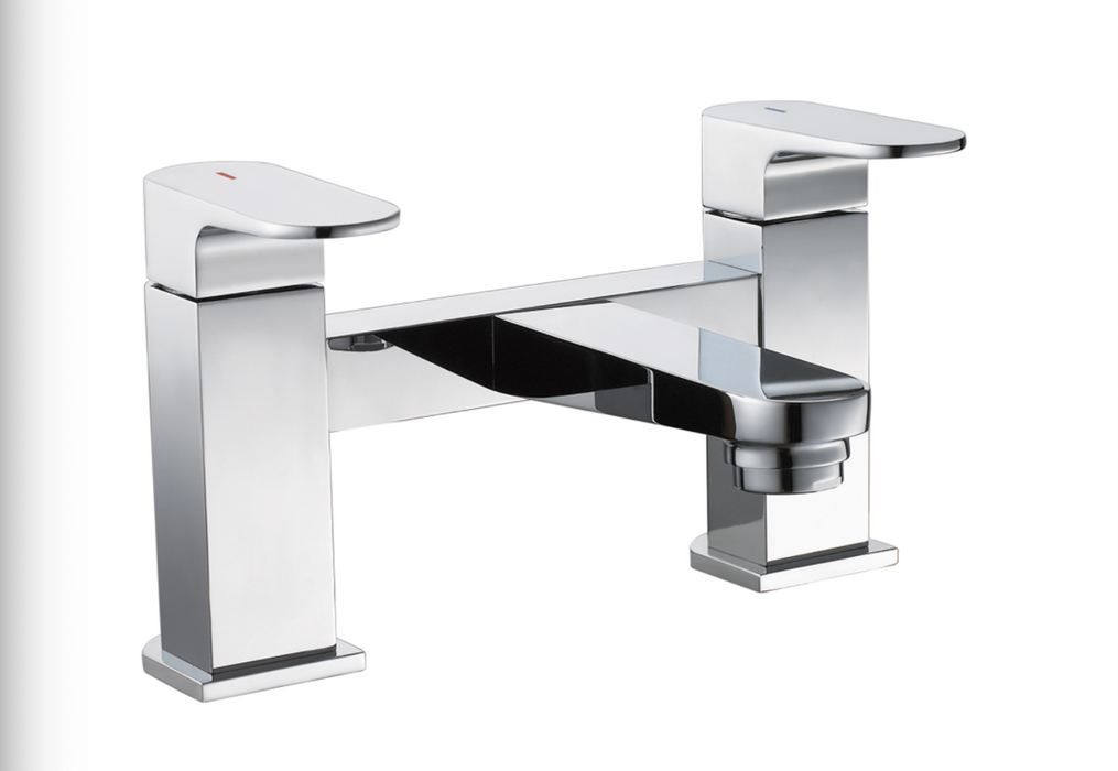 JTP Base Chrome Deck Mounted Bath Filler
