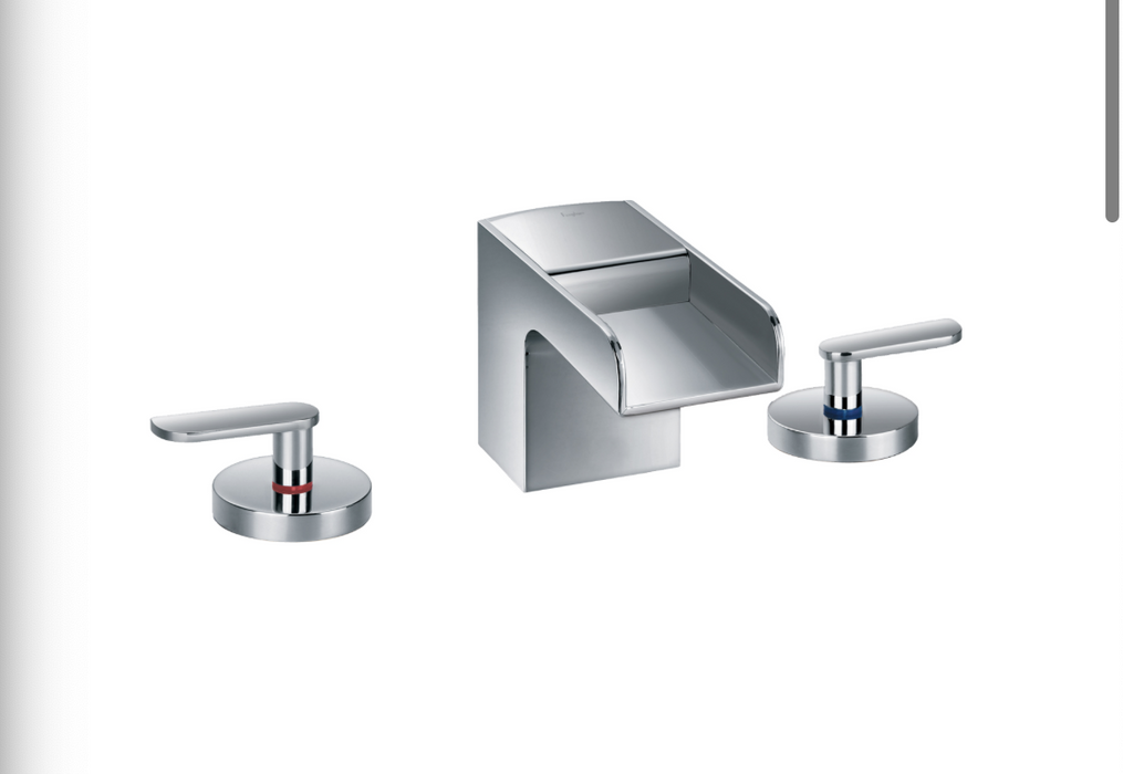 JTP Cascata Chrome 3 Hole Basin Mixer