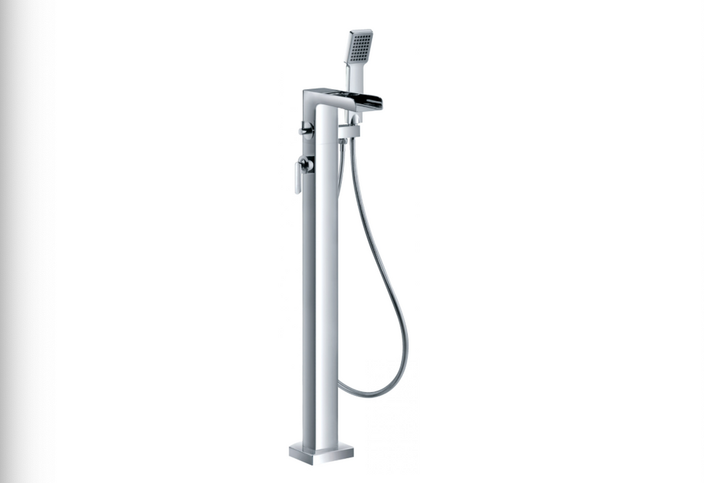 JTP Cascata Chrome Floor Mounted Bath Shower Mixer with Kit