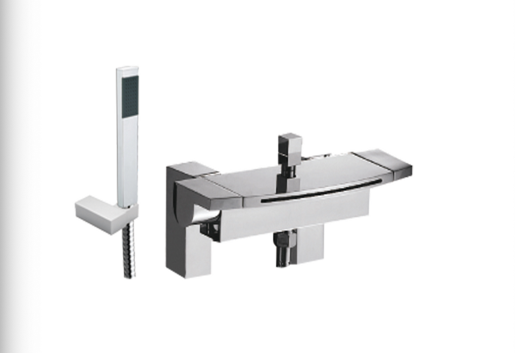 JTP Flow Chrome Deck Mounted Bath Shower Mixer with Kit