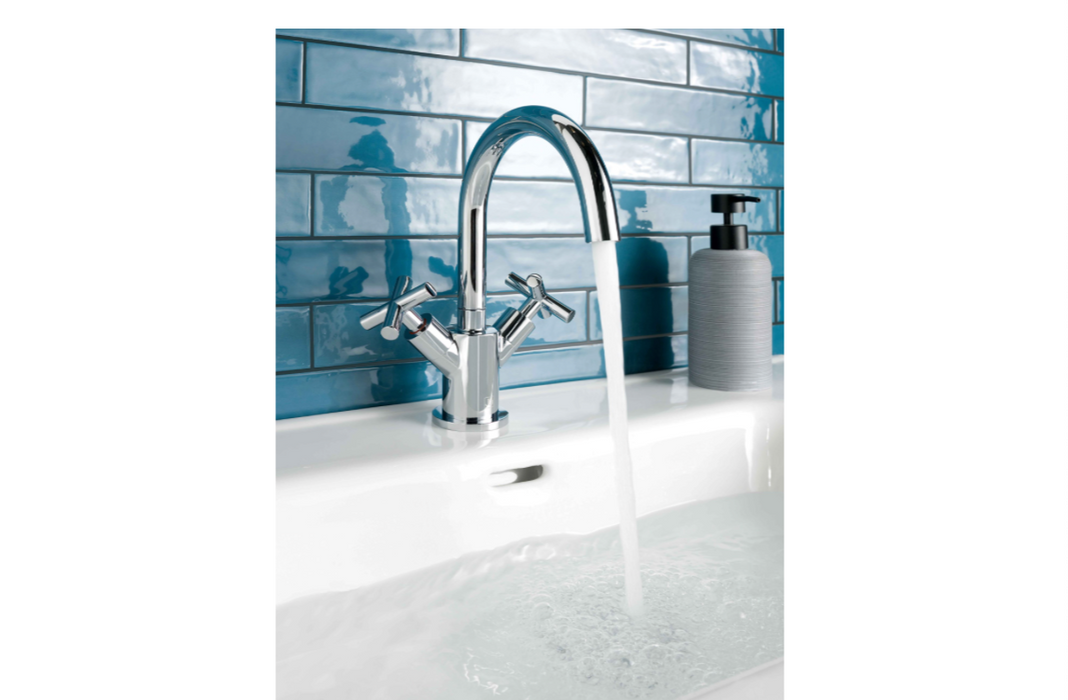 JTP Solex Chrome Mono Deck Mounted Basin Mixer