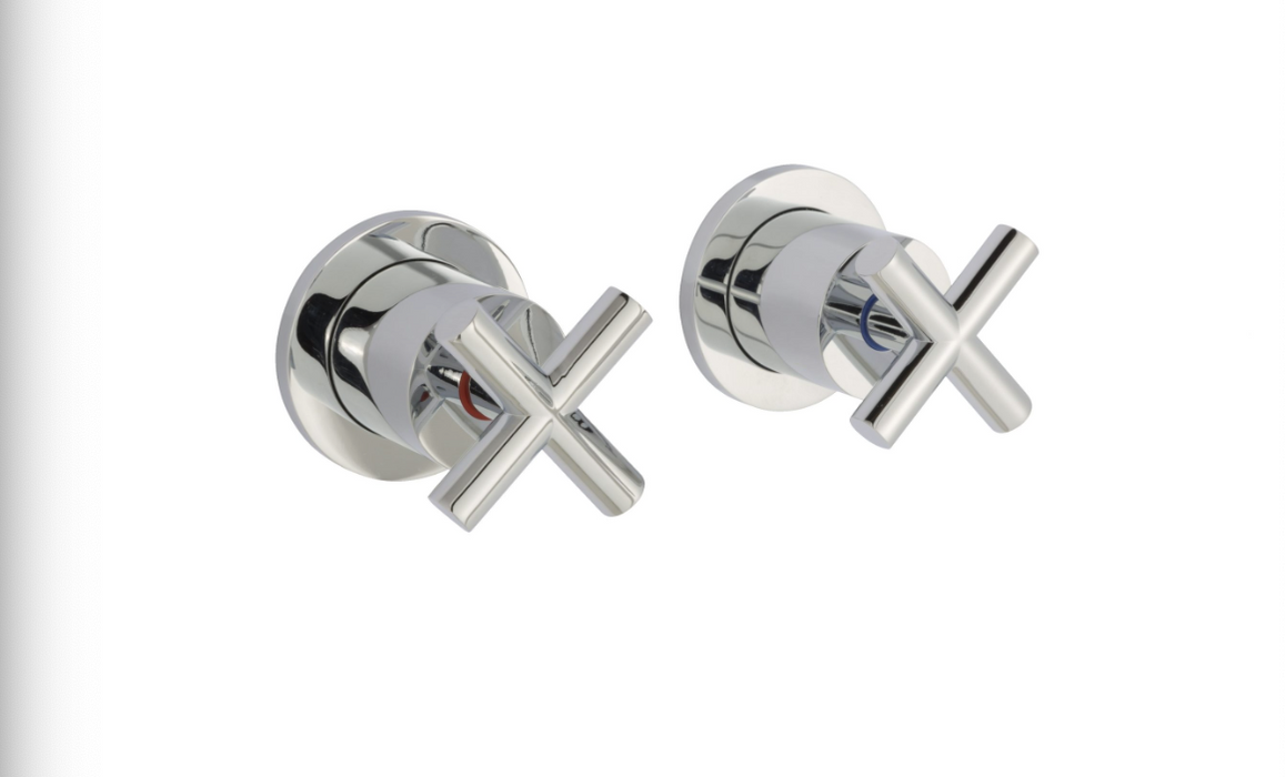 JTP Solex Chrome Concealed Stop Valves with Flange