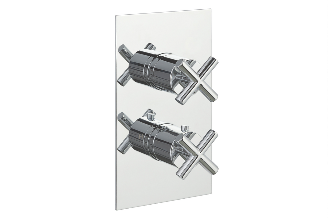 JTP Solex Chrome Thermostatic Concealed Outlet Shower Valve - Select Outlet
