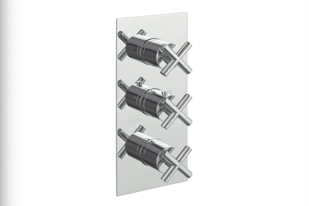 TP Solex Chrome Thermostatic Concealed Outlet Shower Valve - Select Outlet