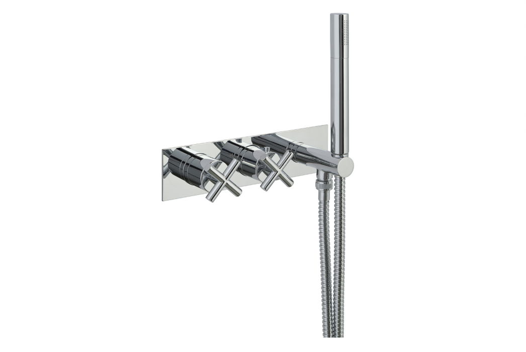 JTP Solex Chrome 2 Outlet Thermostat with Attached Handset