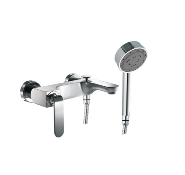 JTP Vue Chrome Deck Mounted Bath Shower Mixer with Kit