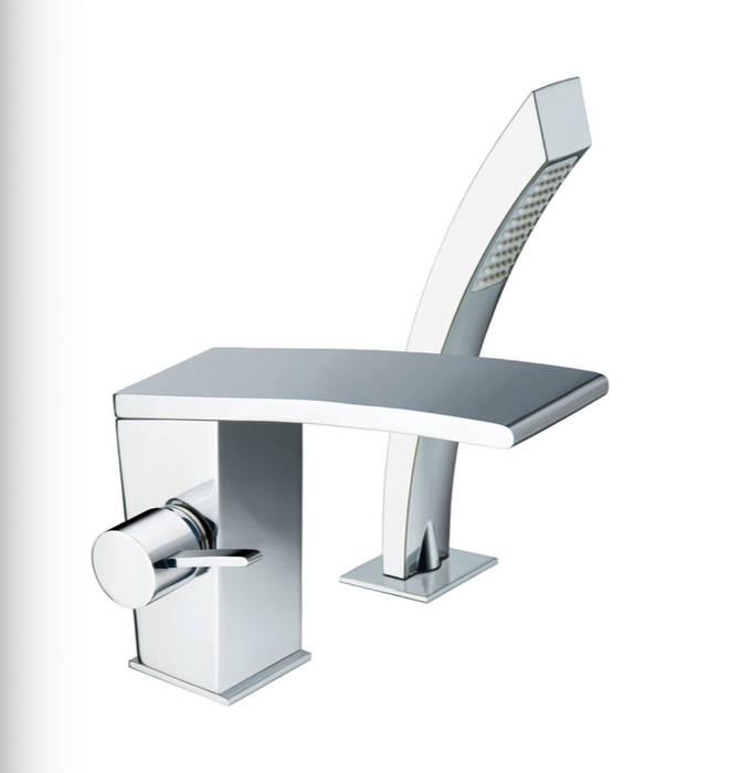 JTP Wings Chrome 2 Hole Bath Shower Mixer with Kit