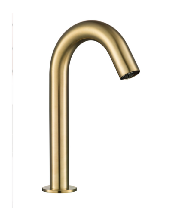 JTP Sensor Brushed Brass Deck Mounted Basin Mixer