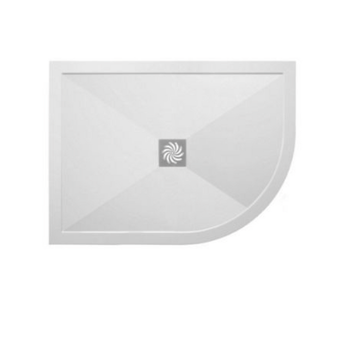 TM Offset Quadrant 25mm Symmetry Stone Resin Shower Tray Left Hand - Select Size
