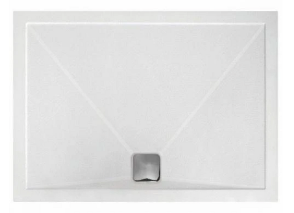 TM Rectangular 25mm Elementary Anti-Slip Stone Resin Shower Tray - Select Size