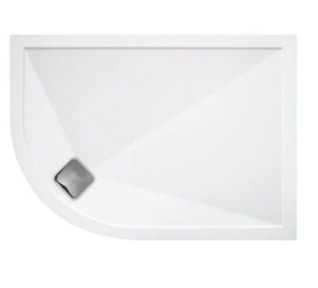 TM Quadrant 25mm Elementary Anti-Slip Stone Resin Shower Tray Left Hand - Select Size