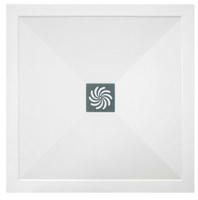 TM Square 25mm Symmetry Anti-Slip Stone Resin Shower Tray 900 x 900mm