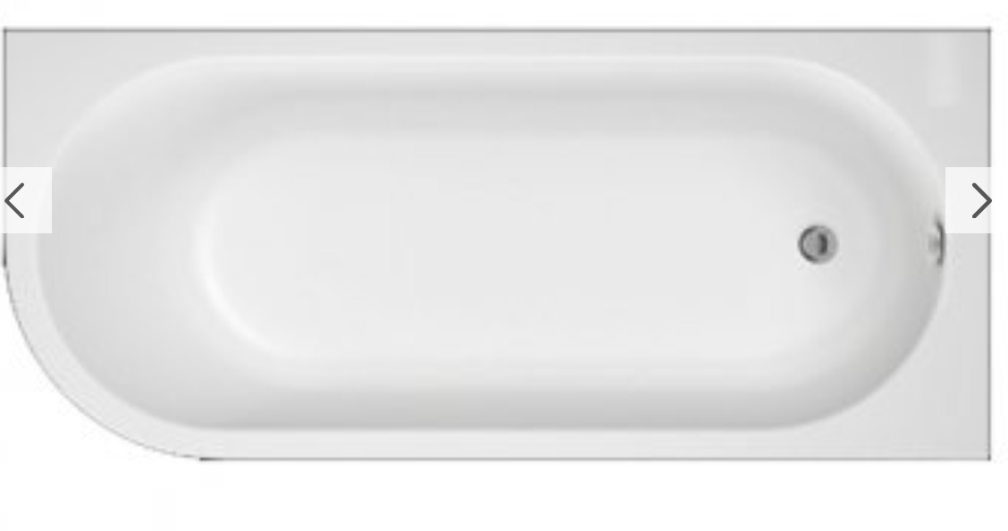 Trojan J Shape Single Ended Reinforced Bath 1700 x 750mm RH