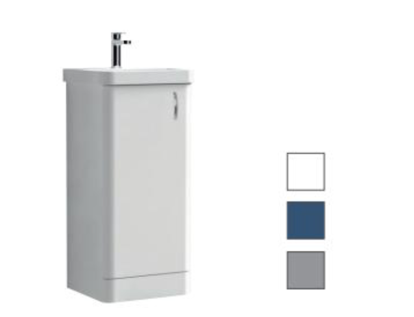 Tumho Gloss White 400mm Floorstanding Vanity Unit with Basin