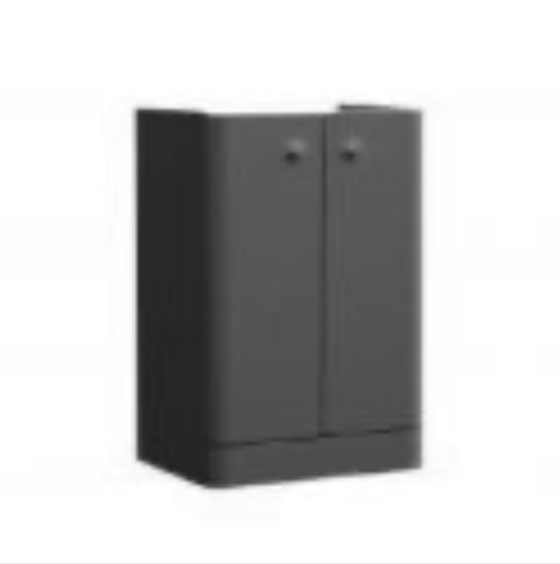 Tumho Dark Grey 500mm Floorstanding Vanity Unit with Basin