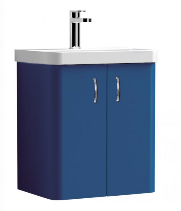 Tumho Gloss White 600mm Wall Hung Vanity Unit with Basin