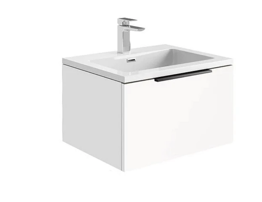 Ambience 800 Grey Oak LED Wall Hung Vanity with Grey Basin