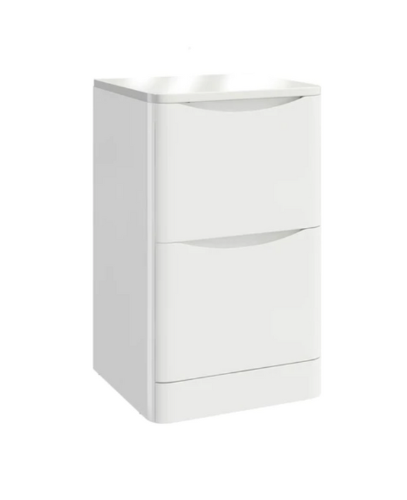 Bella Matt Grey 600 Floor Standing Vanity with Worktop