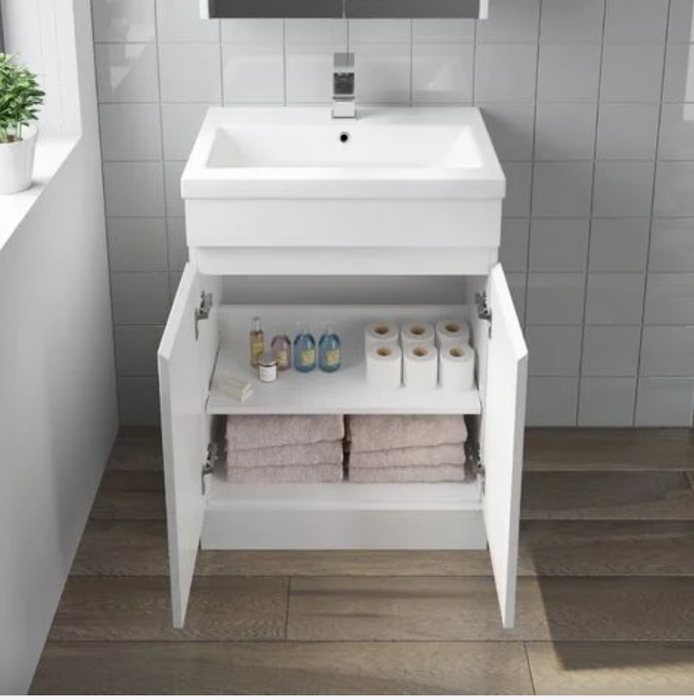 Empire White 500 Vanity Unit with Basin