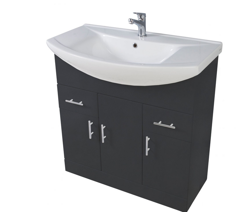 Lanza Anthracite 450 Floor Cabinet with Basin