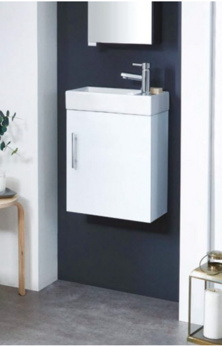 Lanza Anthracite 400 Wall Hung Cloak Vanity with Basin