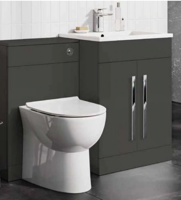 LILI Avola Grey 600 2 Door Vanity Unit with Basin
