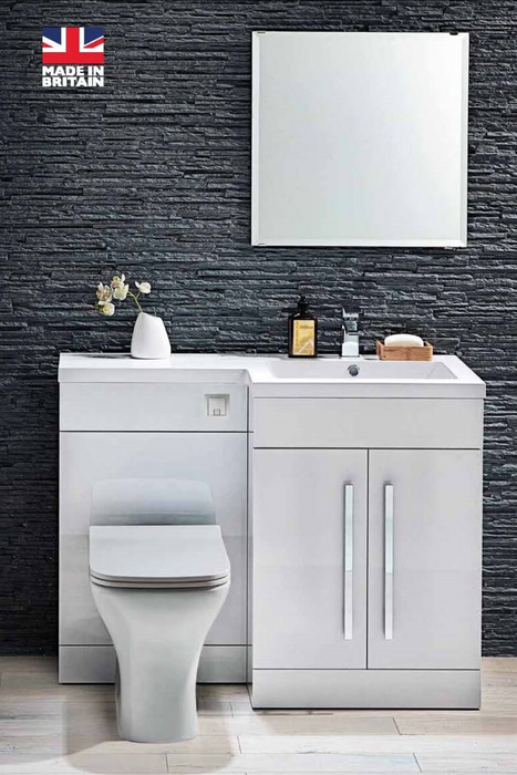 LILI Avola Grey 600 2 Door Vanity Unit with Basin