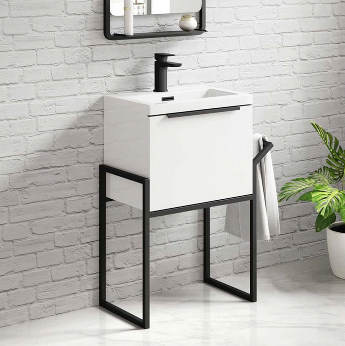 Muro Matt Grey 600 Vanity Unit with Basin