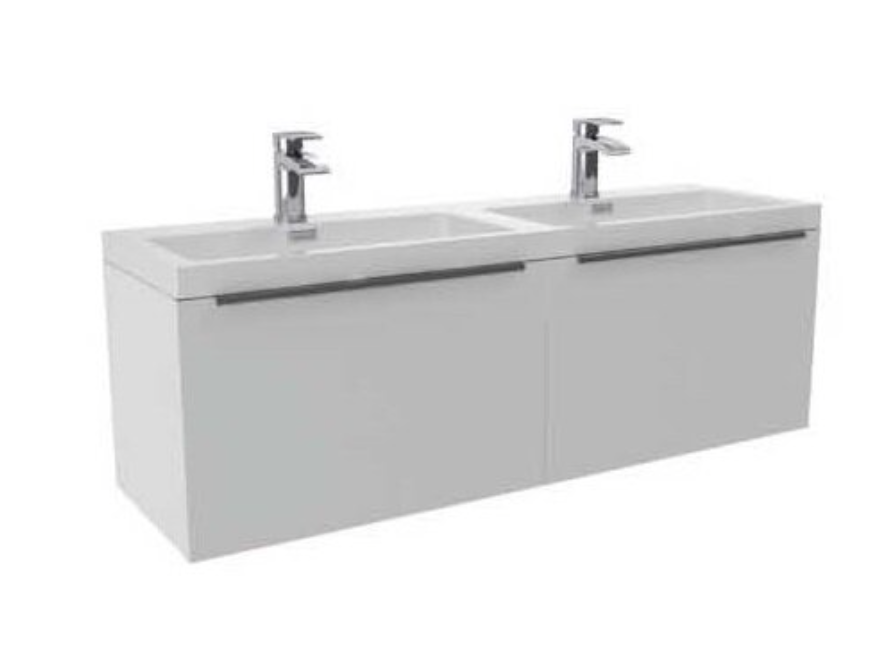 Muro Matt Grey 1200 Vanity with Basin and Chrome Handle