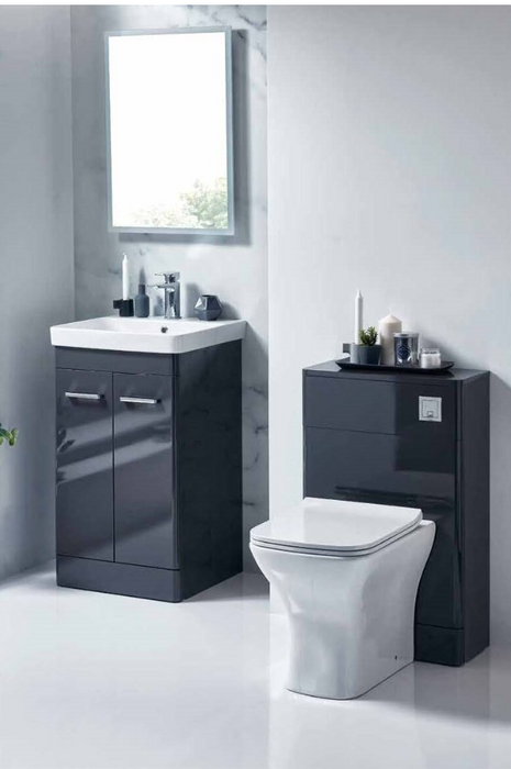 Rossini Wolf Grey 500 Floor Standing Vanity Unit with Basin