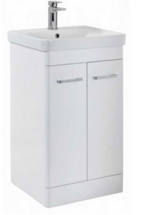 Rossini Pebble Grey 500 Floor Standing Vanity Unit with Basin