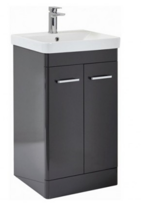 Rossini Wolf Grey 500 Floor Standing Vanity Unit with Basin
