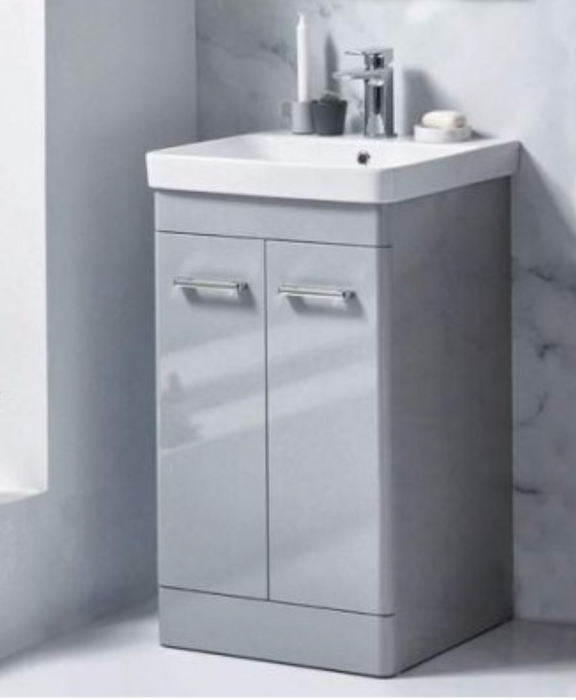 Rossini White 600 Floor Standing Vanity Unit with Basin
