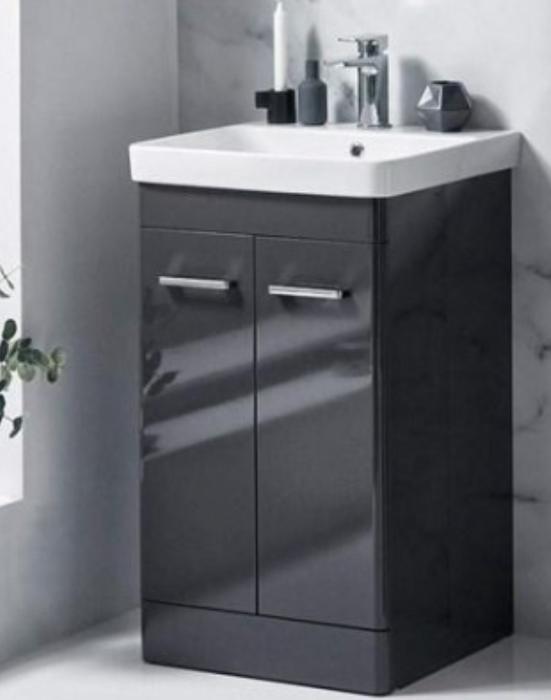 Rossini White 600 Floor Standing Vanity Unit with Basin