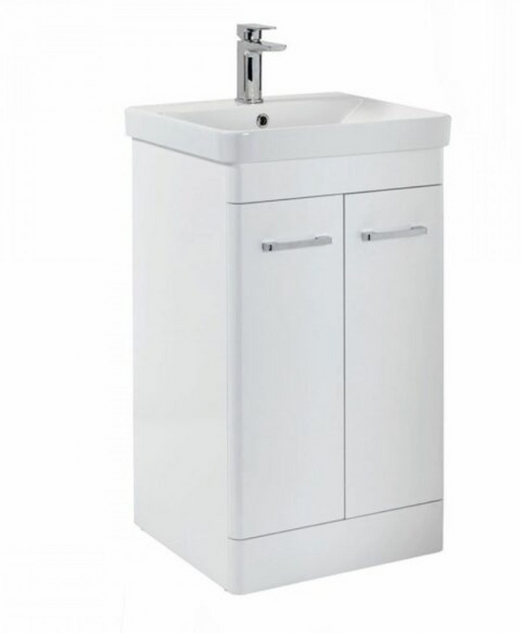 Rossini White 600 Floor Standing Vanity Unit with Basin